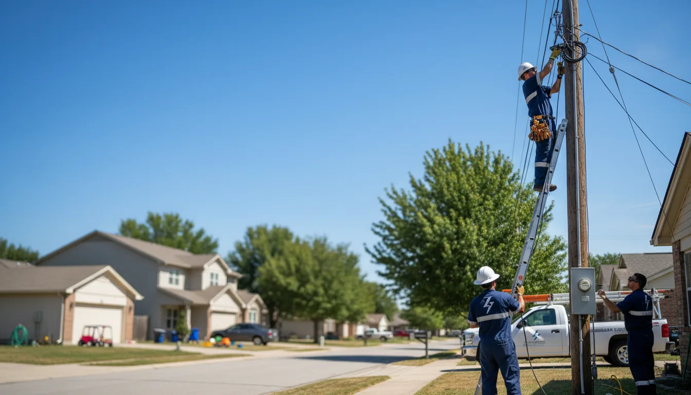Residential electrician providing installation services in Edwardsville, KS